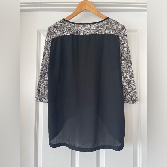 Pink Martini Mixed Material Blouse Size M - Picture 2 of 8